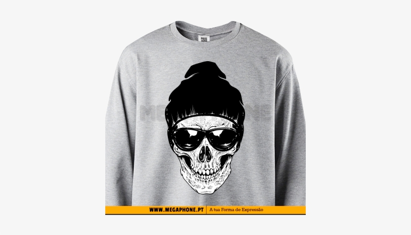 Caveira Gorro Shirt - Dotwork Skull, transparent png #2967287