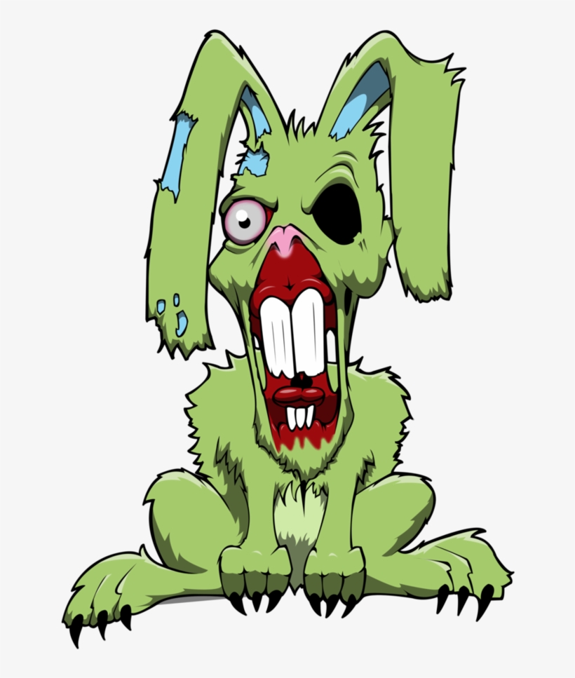 Zombie Rabbit 2 By Yayzus On Deviantart Graphic Library - Zombie Rabbit, transparent png #2967540