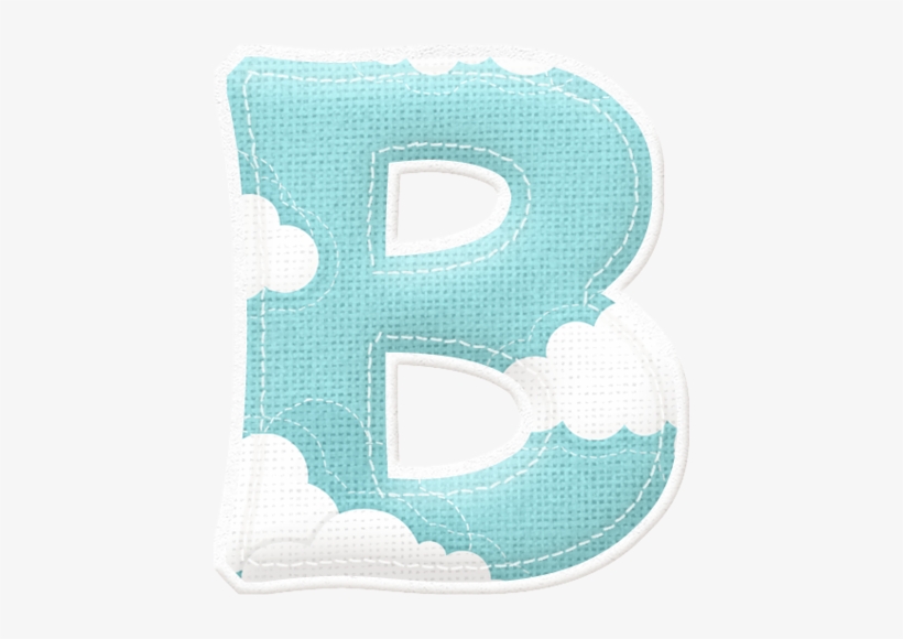 Alfabeto Celeste Con Nubes - Celestes Letras De Baby Shower Para Imprimir, transparent png #2967716