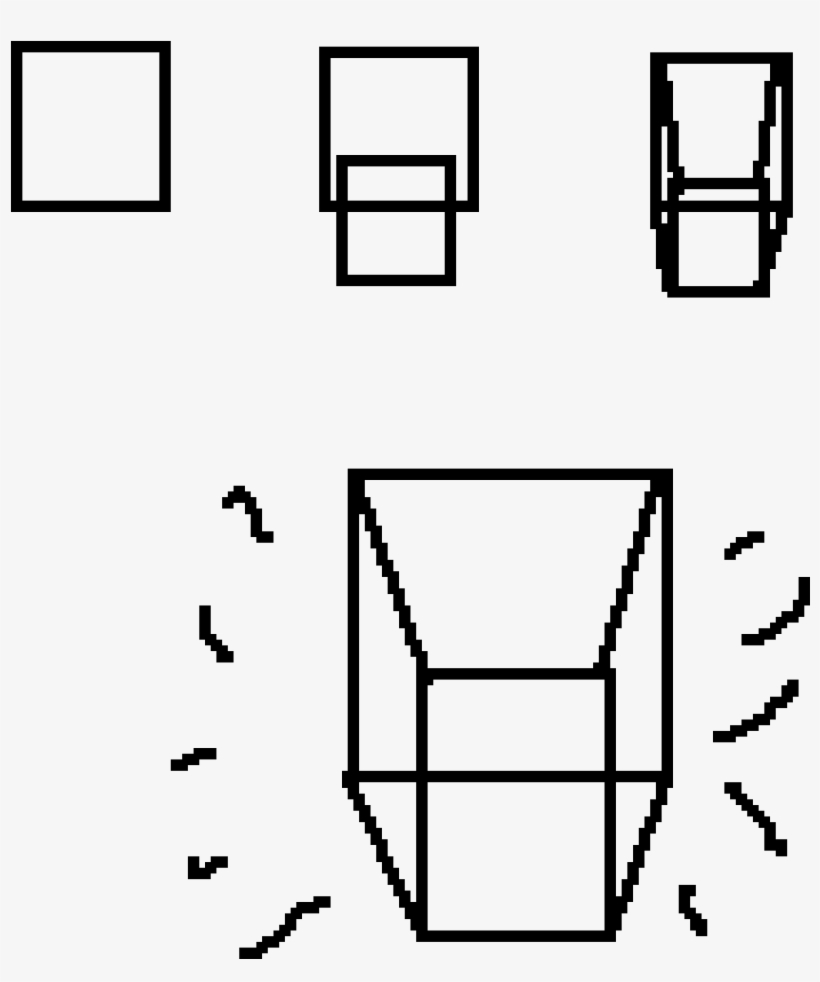 How To Draw A 3d Box - Diagram, transparent png #2967739