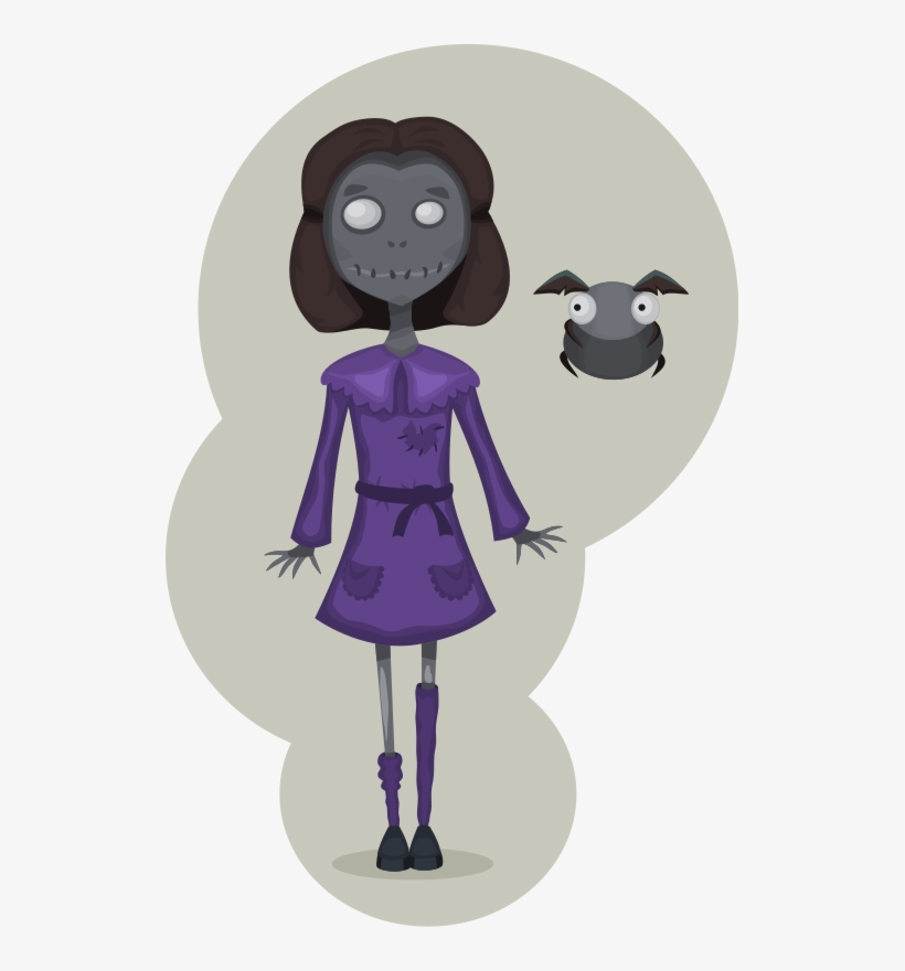 Cute Zombie Girl Clipart - Scary Girl Clipart, transparent png #2967969