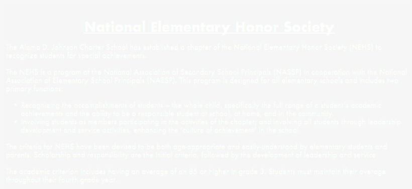 National Elementary Honor Society The Aloma D - Circle, transparent png #2969048