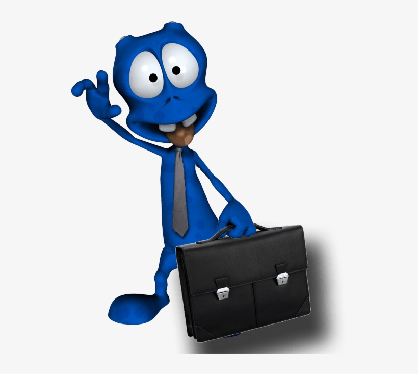 Seoalien9with Suitcase And Tie - Cartoon, transparent png #2969088