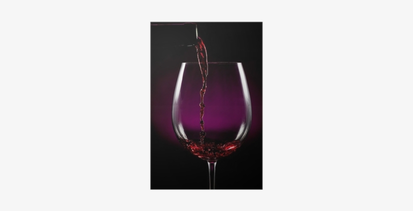 Llenando La Copa De Vino Sobre Fondo Negro Poster • - Champagne Stemware, transparent png #2969142