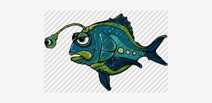 Hand-drawn Cartoon Alien Fish By Aaron Goodson - Marlin - Free Transparent  PNG Download - PNGkey