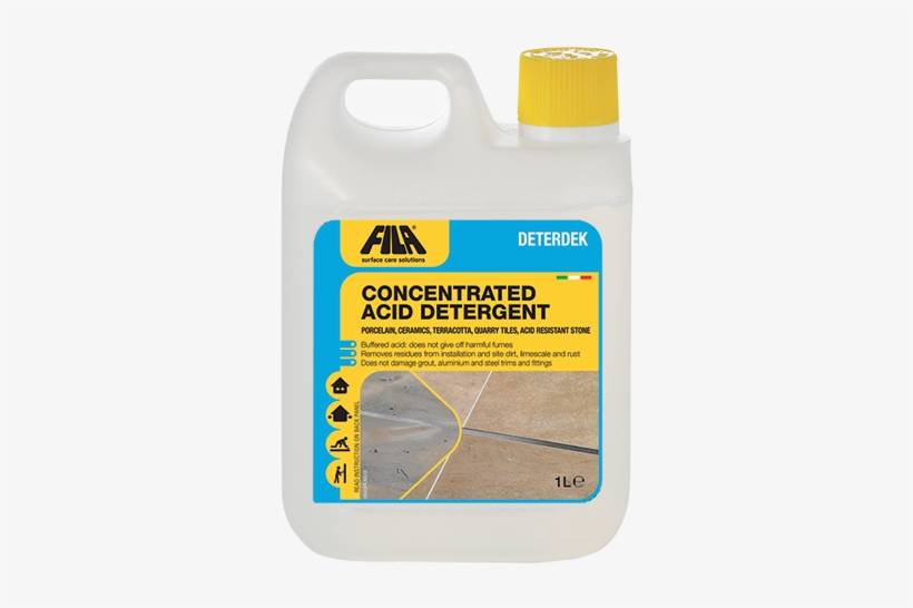 Cleaning Products - Fila Deterdek Acid Floor Cleaner 1l, transparent png #2969192