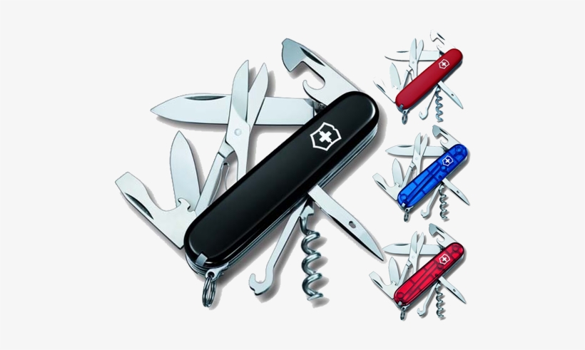 Victorinox Climber Swiss Army Knife - Swiss Army Knife Blue Climber, transparent png #2969961
