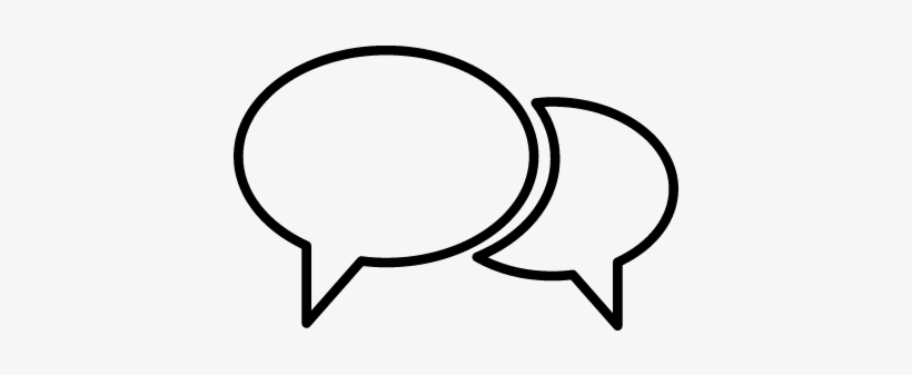 Chat Speech Bubbles Outline Vector - 2 Speech Bubbles Png, transparent png #2970179