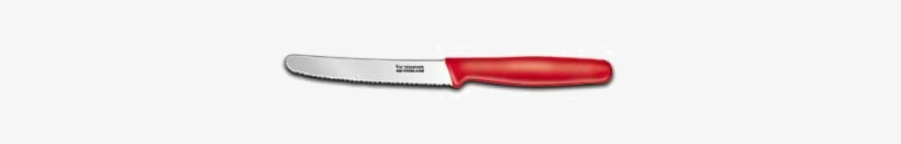 Victorinox Swiss Army 40504 Knife, Steak - 11.4cm , Wavy Edge, Round Tip, Black Polypropylene, transparent png #2970227