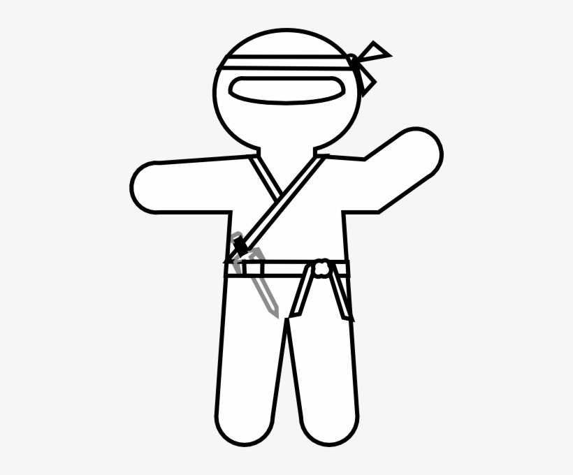 How To Set Use Cartoon Ninja Outline Svg Vector Free Transparent Png Download Pngkey
