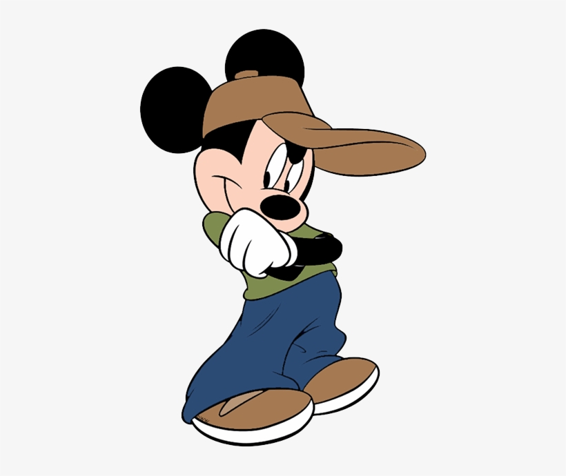 Cool Mickey - Mickey Mouse Wearing A Hat, transparent png #2970983