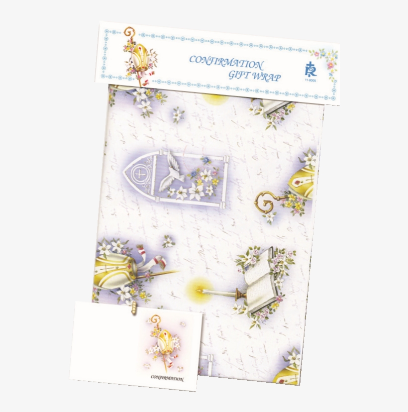 Confirmation Gift Wrap Paper With Gift Card - Confirmation Paper Goods, transparent png #2971345