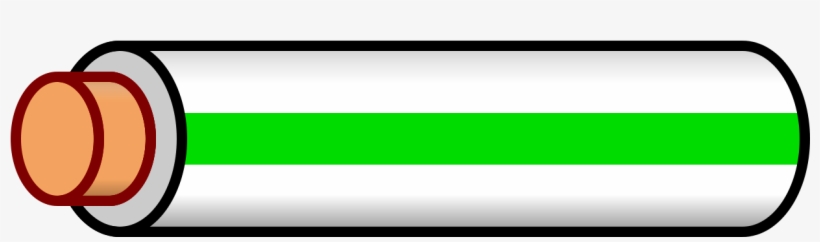 Wire White Green Stripe - White Green Wire, transparent png #2971449