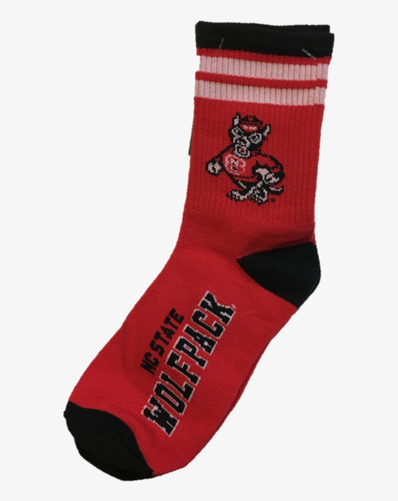 Nc State Wolfpack Youth Red And White Stripe Socks - Nc State Wolfpack, transparent png #2971835
