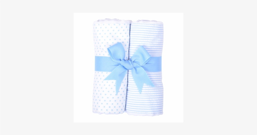 Burp Cloth-2 Burp Pad Set Blue And White Stripe And - Wrapping Paper, transparent png #2971926