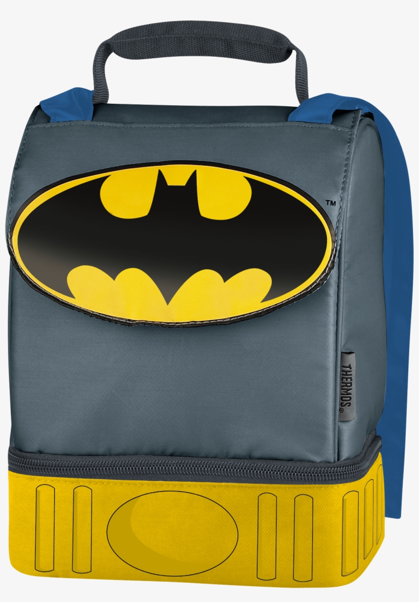 Caped Thermos Insulated Dual-compartment Lunch Kit - Thermos Dual Compartment Lunch Kit, Batman, transparent png #2971953