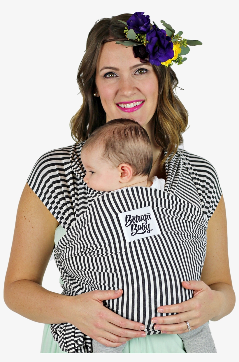 Charcoal And White Stripe - Infant, transparent png #2972045