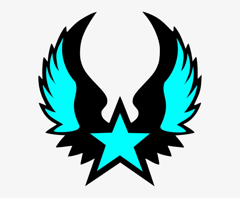 Blue Winged Star Clip Art At Clker - Logo Dream League Soccer Stars, transparent png #2972138