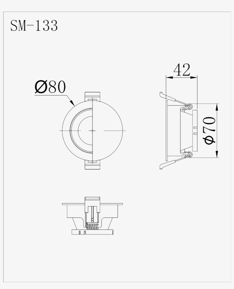 Anti-glare Eyelid Fixed Outer/internal Tilt Downlight - Diagram, transparent png #2972160