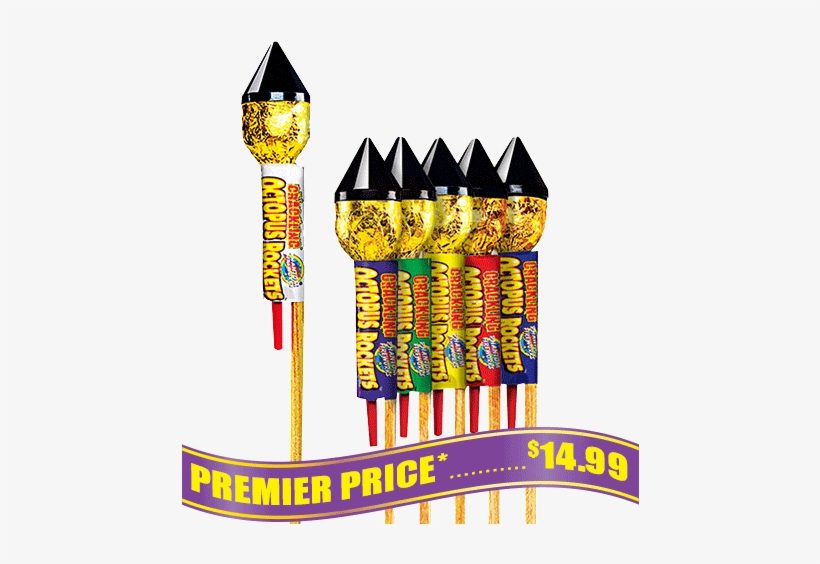 Crackling Octopus Rockets Gender Reveal Fireworks Fountain Free