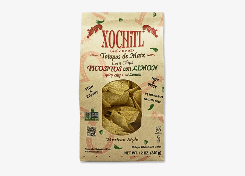 Totopos De Maíz Picositos - Xochitl Corn Chips, Stone-ground, Garlic - 1.5 Oz, transparent png #2973071