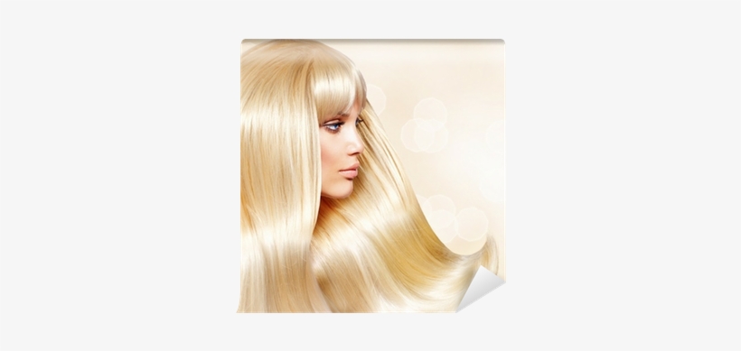 Fashion Girl With Healthy Long Smooth Hair Wall Mural - Blond, transparent png #2973102