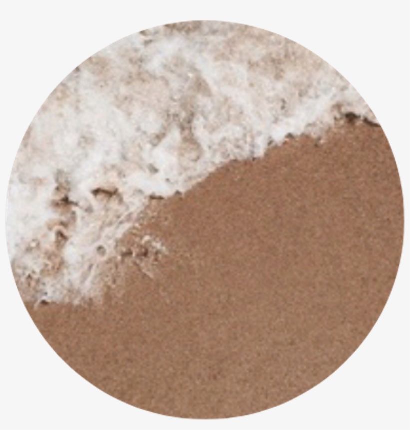 Sand Beach Brown Sea Waves Circle Aesthetic Aestheticci - Aesthetic Nude Beige, transparent png #2973866