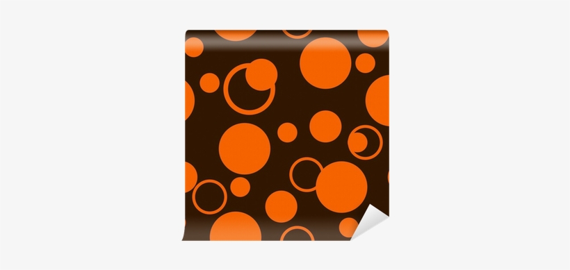 Orange And Brown Circle Dot Fabric Background Wall - Textile, transparent png #2974161