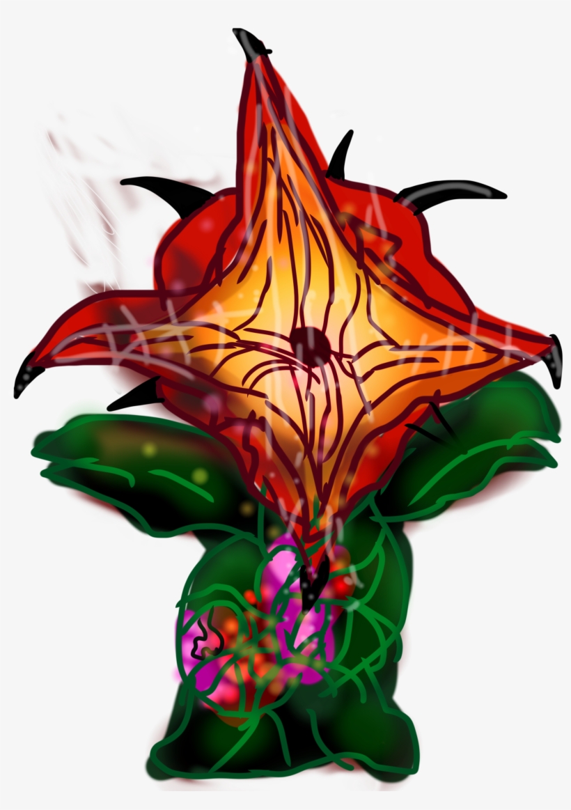 Poison Flower- Mouth Open - Illustration, transparent png #2974556
