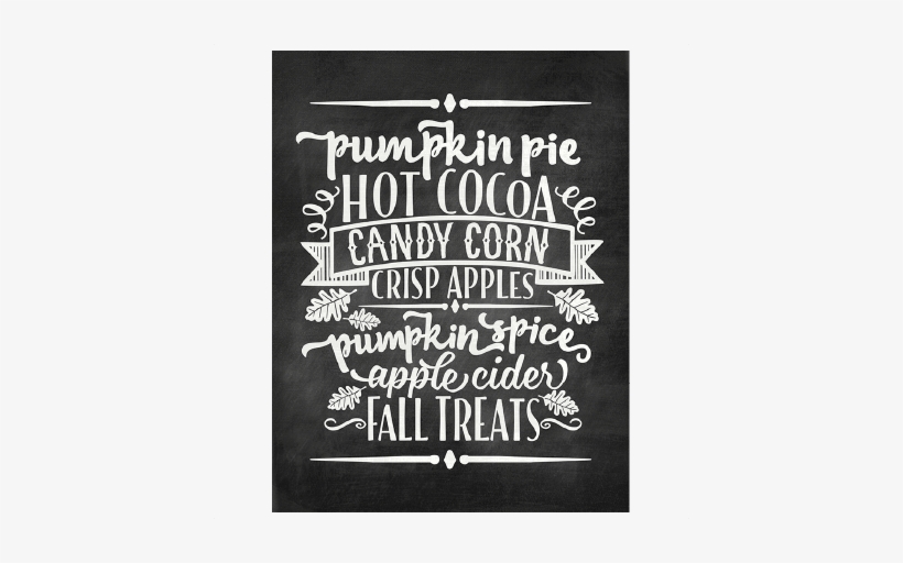 Fall Treats Chalkboard Word Art Svg Scrapbook Cut File - Chalkboard Word Art, transparent png #2974692