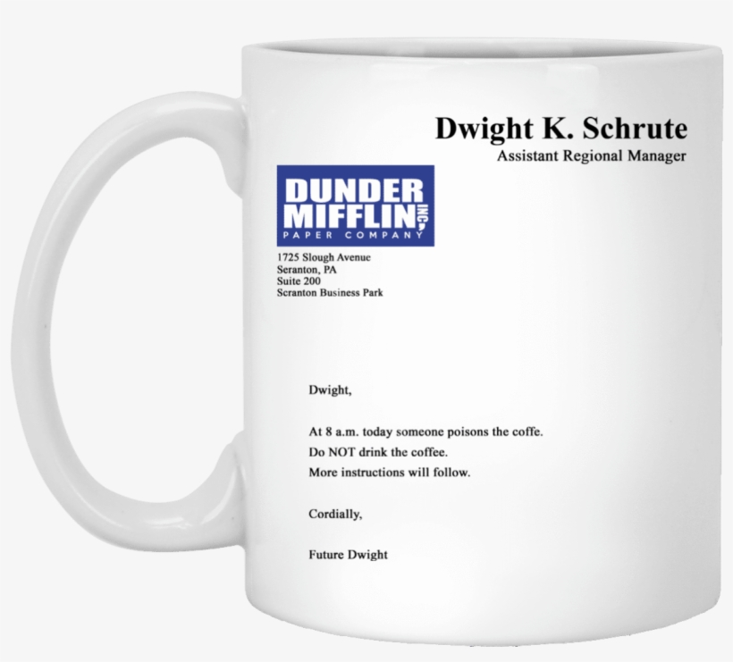 Dunder Mifflin Paper Company Mug - Dunder Mifflin Company Letterhead, transparent png #2974940