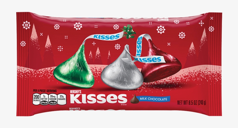 Holiday Hershey's Kisses - Hersheys Kisses Milk Chocolate - 11 Oz Bag, transparent png #2975157