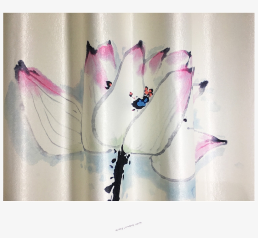 Butterfly Curtains Drapes Panels Darkening Blackout - Floral Design, transparent png #2975451