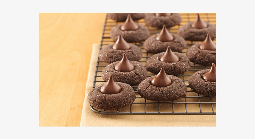 Hershey's Kisses Chocolate Blossom Cookies - Hershey's Kiss Chocolate Cookies, transparent png #2975484