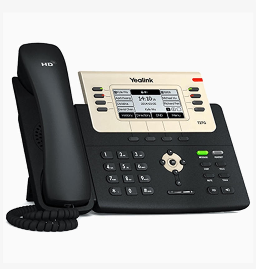 The Yealink T27g Desk Phone - Yealink Sip T27g, transparent png #2975956