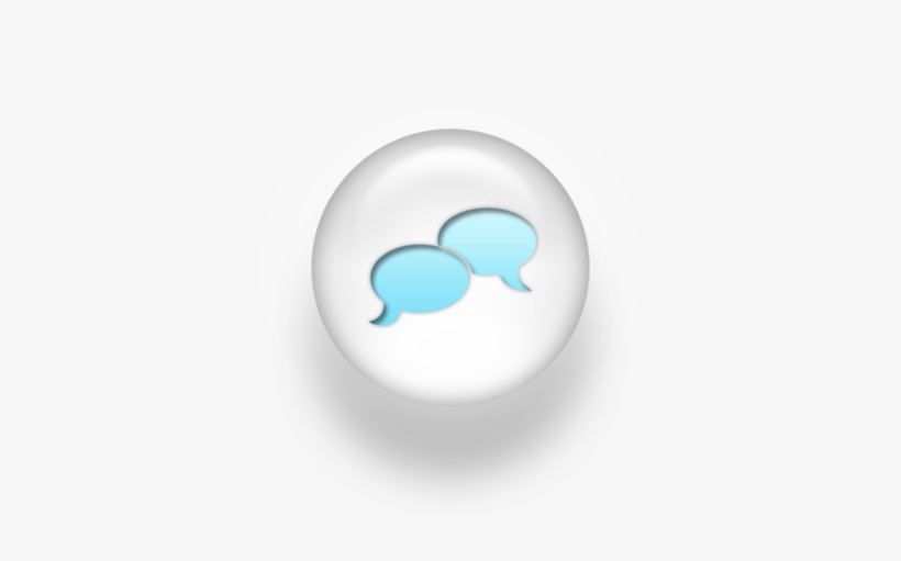 Speech Balloon Pearl White 3d Two Icons Blue - Icon, transparent png #2975962