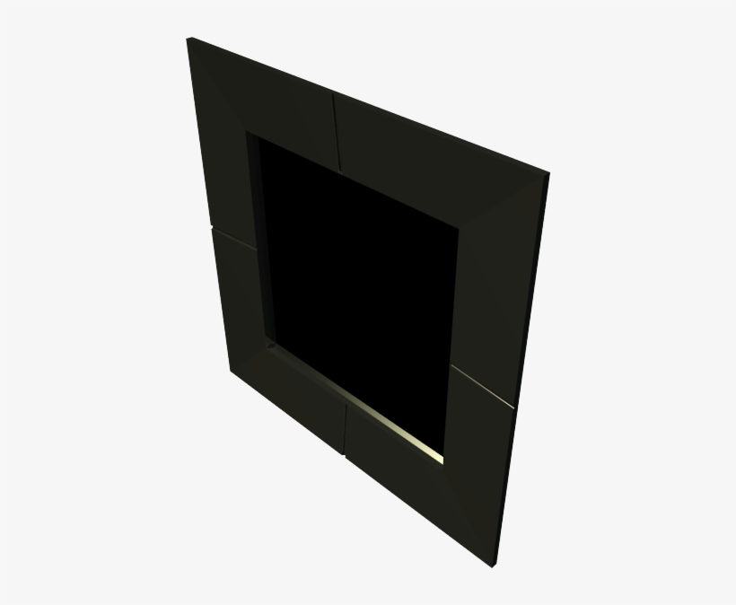 Espejo De Baño Marco Dorado 850x850mm - Led-backlit Lcd Display, transparent png #2975980