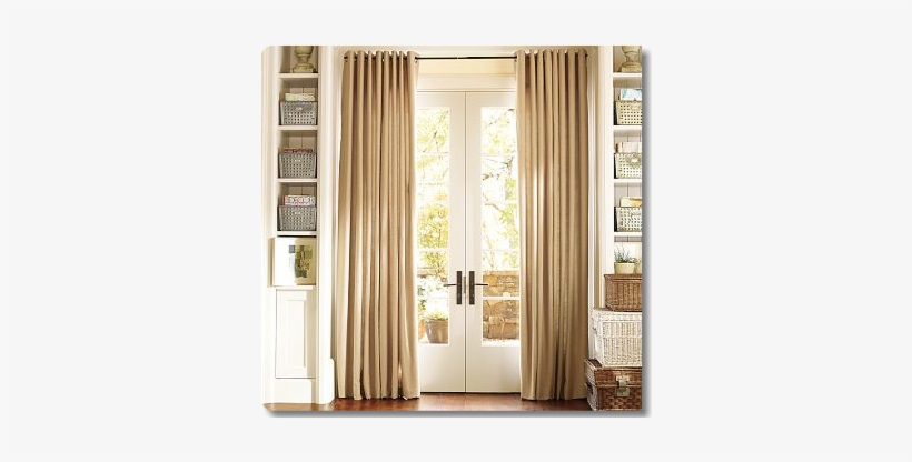 Cosmic Grommet Top Window - Curtain Over French Door, transparent png #2976036