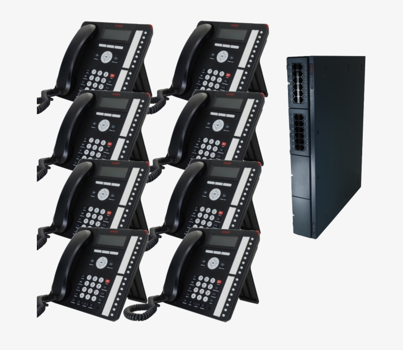Avaya Business Telephone System With 6 Phones, transparent png #2976037