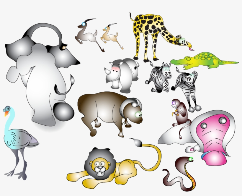 Kids Illustration In Vector Format For African Animals - Illustration, transparent png #2976443