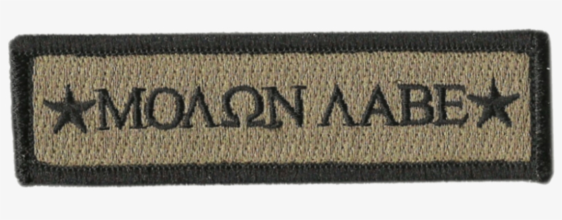 1"x3 3/4" Molon Labe Morale Patch - Label, transparent png #2977222