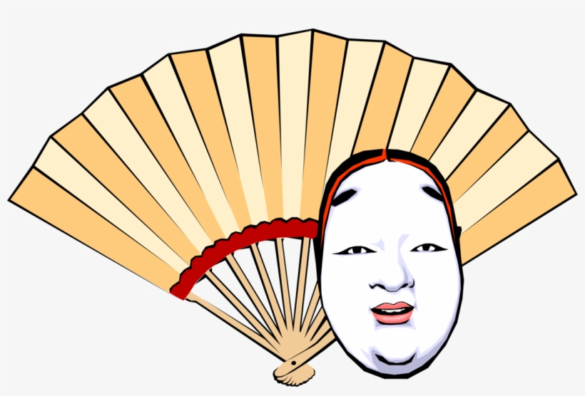 Vector Illustration Of Japanese Noh Theatre Or Theater - Vector Graphics, transparent png #2977531