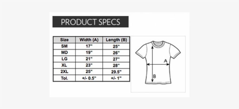 Anvil Shirt Size Chart