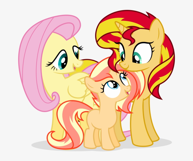 Ezidze, Fluttershy, Lesbian, Magical Lesbian Spawn, - Sunshy Mlp, transparent png #2977897