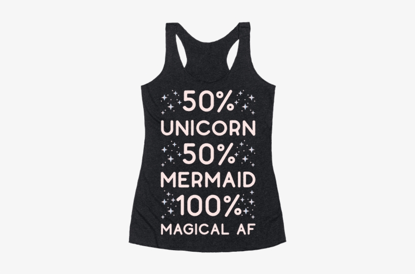 50% Unicorn 50% Mermaid Racerback Tank Top - Jesus Save Me Blue Jean Baby Born, transparent png #2978059