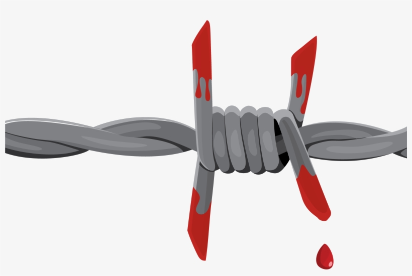 Bloody Barbed Wire - Barb Wire With Blood, transparent png #2978232