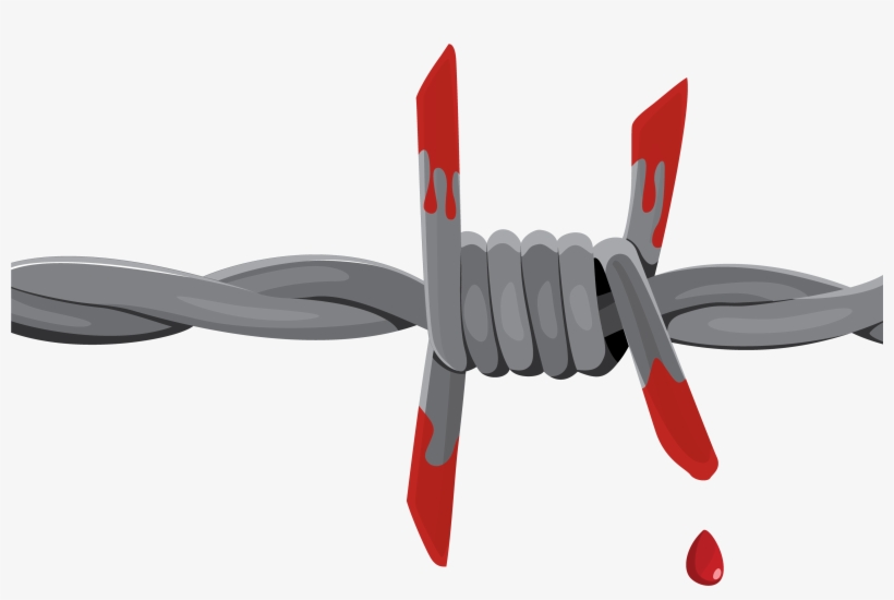 Bloody Barbed Wire - Barb Wire With Blood, transparent png #2978232