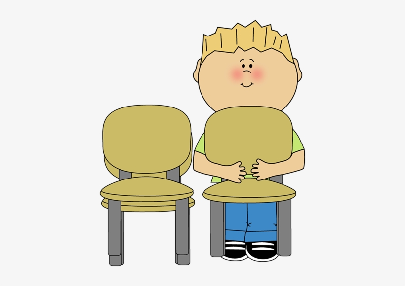 Classroom Chair Stacker Clip Art - Stacking Chairs Clip Art, transparent png #2978297