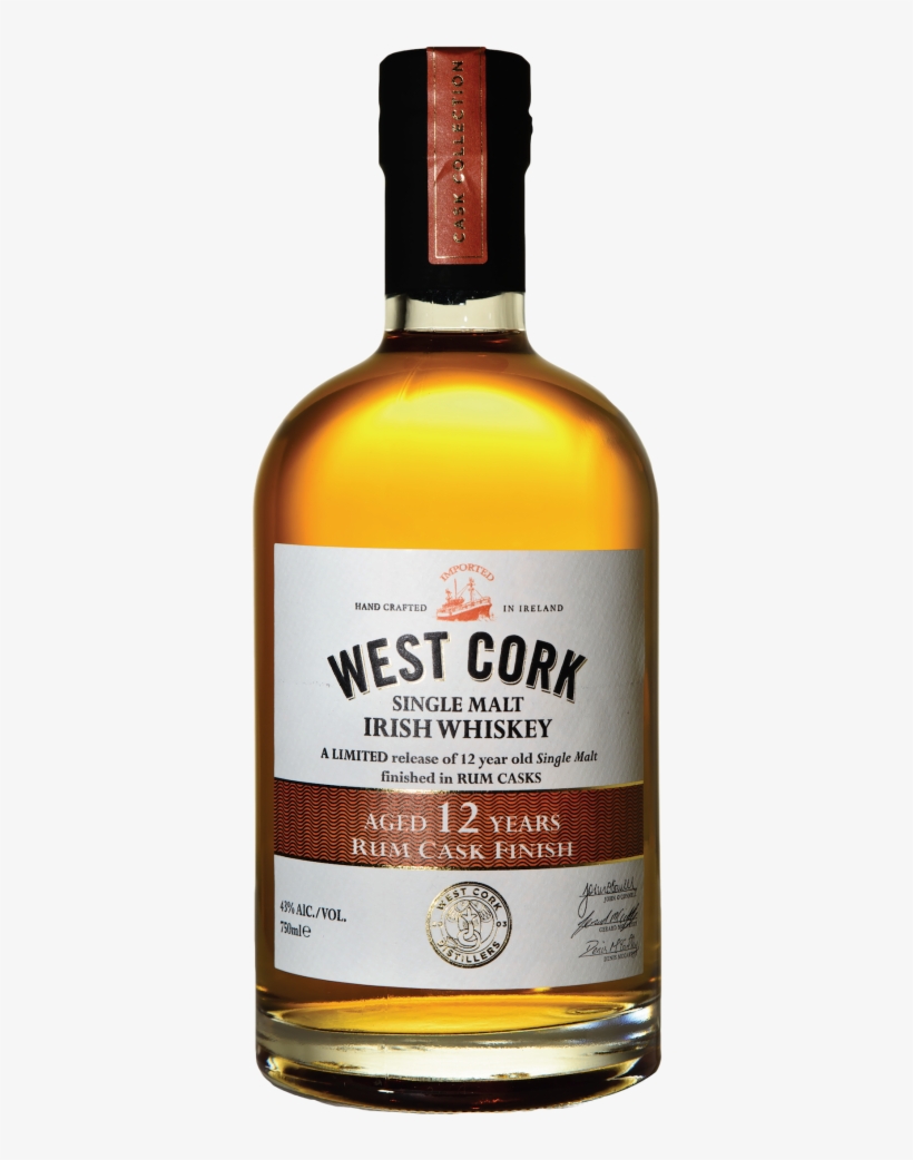 New, Unique & Premium Irish Whiskey - Vintage West Cork Bourbon Cask Blended Irish Whiskey, transparent png #2978581