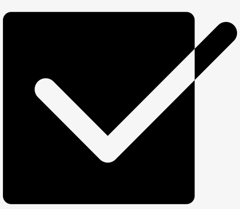 Check Mark Inside A Black Box - Sign, transparent png #2978692